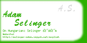 adam selinger business card